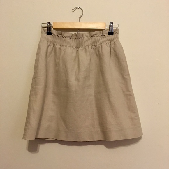J.Crew beige linen mini skirt - Picture 3 of 7